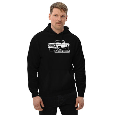 Dentside 4x4 Pickup Hoodie modeled in black